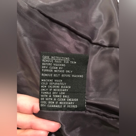 Slate Gray faux fur collar puffer jacket - Picture 11 of 12